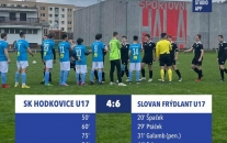 SK Hodkovice nad Mohelkou : Dorost U17 4:6 (0:4)