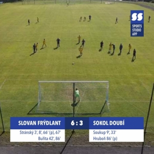 Slovan Frýdlant B : TJ Sokol Doubí 6:3 (3:2)