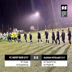FC Nový Bor : Dorost U17 2:2 (1:0)