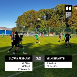 Slovan Frýdlant A : TJ Velké Hamry B 3:2 (0:2)